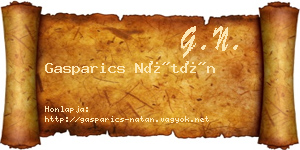 Gasparics Nátán névjegykártya